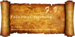 Felvinczi Veronika névjegykártya